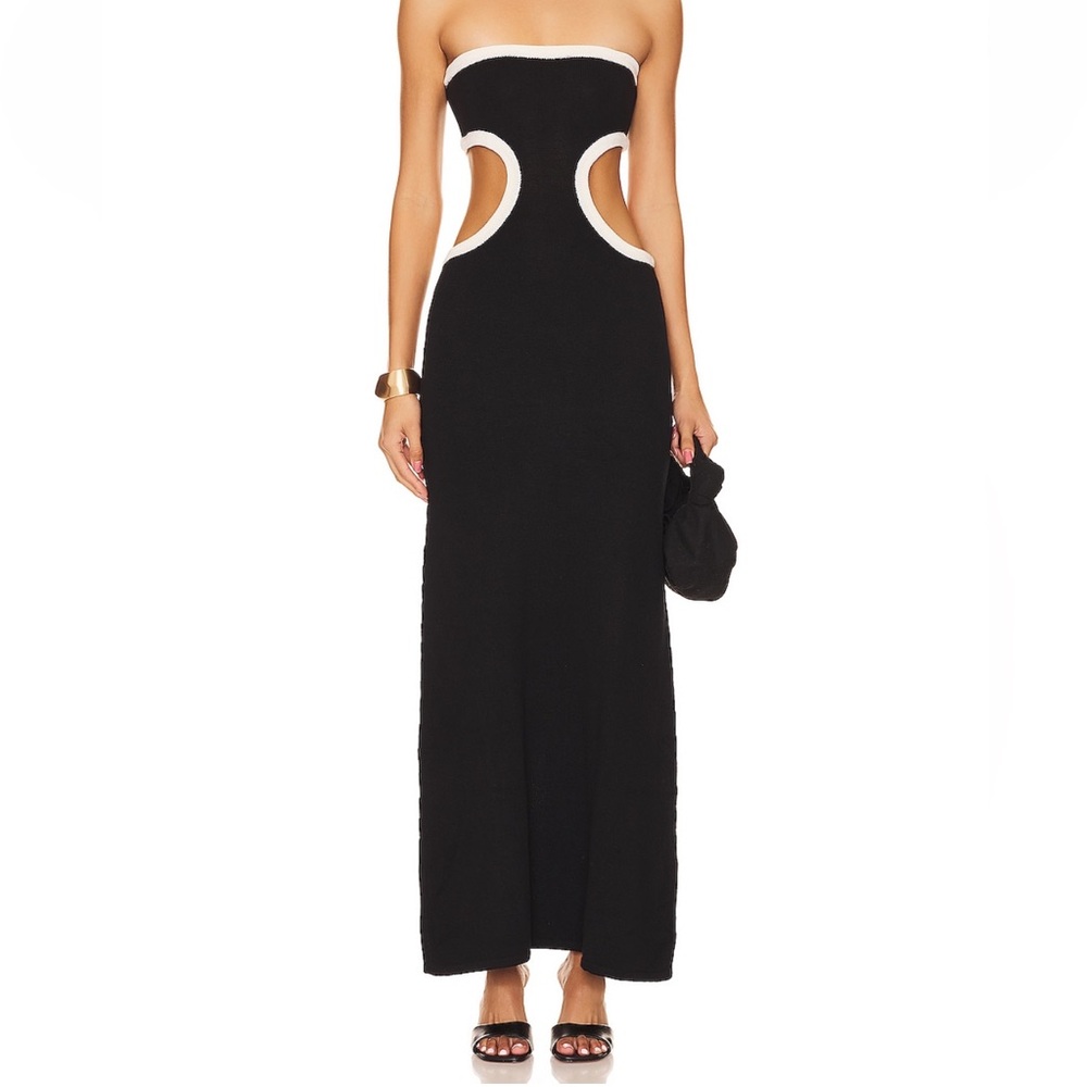 Cin Cin knit Black Maxi Dress Med